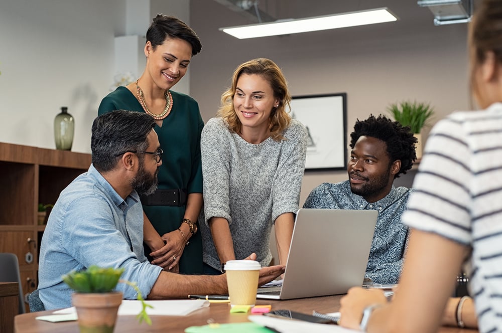 Creative business professionals working together at a table Creative business professionals working together at a table