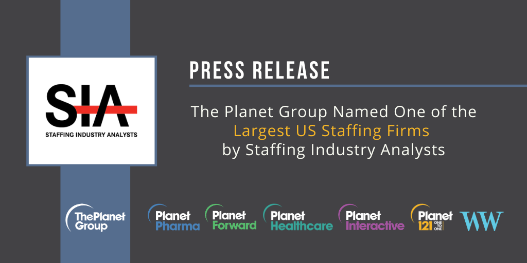 graphic depicting The Planet Group Largest US Staffing Firms